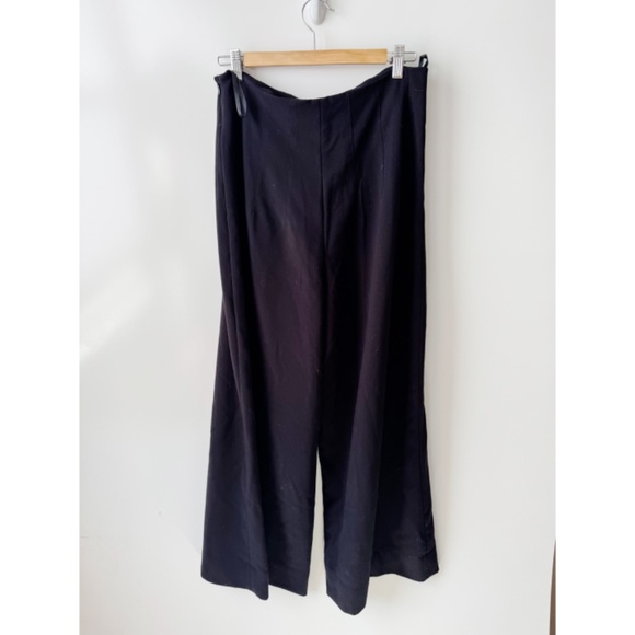 Staud Caleb Wide Leg Corset High Waist Trouser Pant in Black Jersey Crepe 12 - Picture 5 of 10